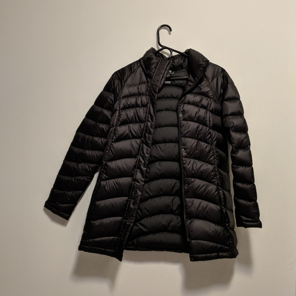 Long Black North Face Puffer Coat